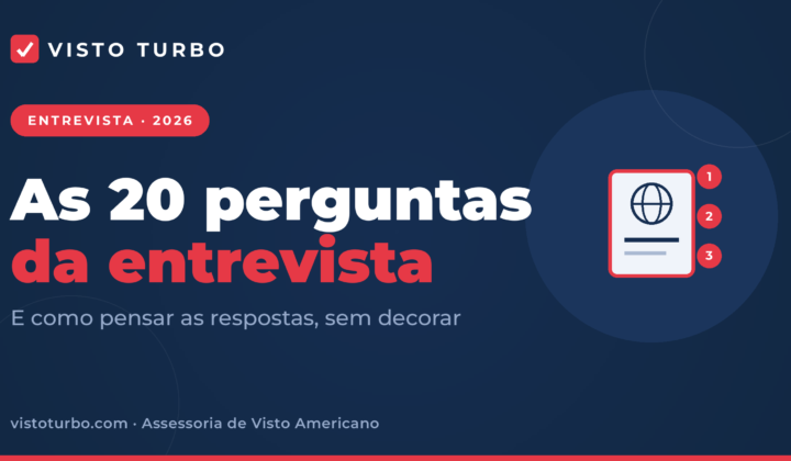 Capa Visto Turbo: as 20 perguntas mais comuns na entrevista do visto americano