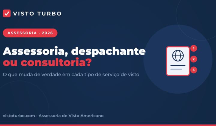 Capa Visto Turbo: a diferença entre assessoria, despachante e consultoria no visto americano