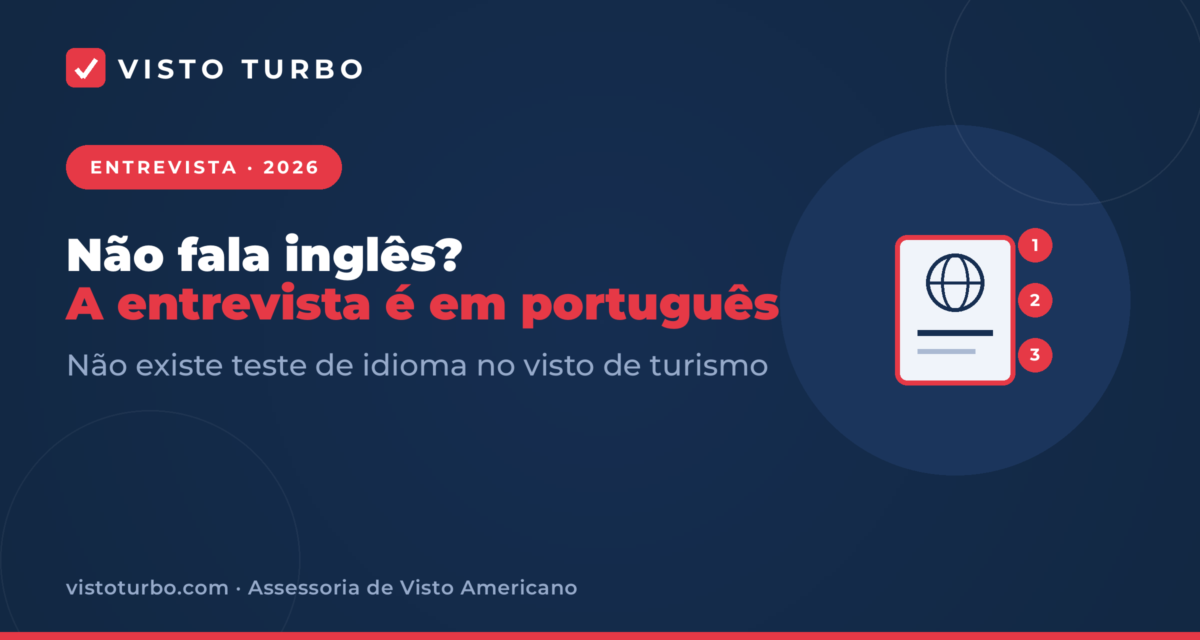 Capa Visto Turbo: precisa falar inglês na entrevista do visto americano? Nos consulados no Brasil a entrevista acontece em português