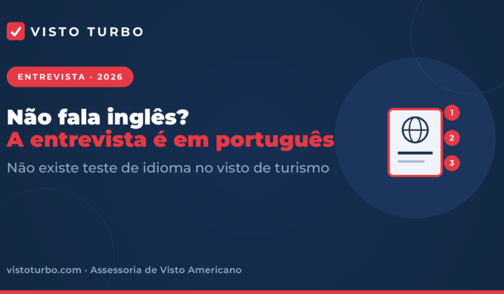 Capa Visto Turbo: precisa falar inglês na entrevista do visto americano? Nos consulados no Brasil a entrevista acontece em português