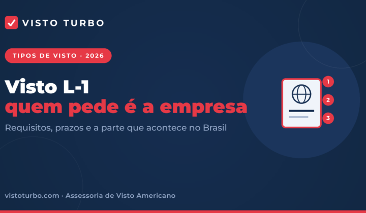 Capa Visto Turbo: visto L-1, requisitos, prazos e a etapa consular no Brasil