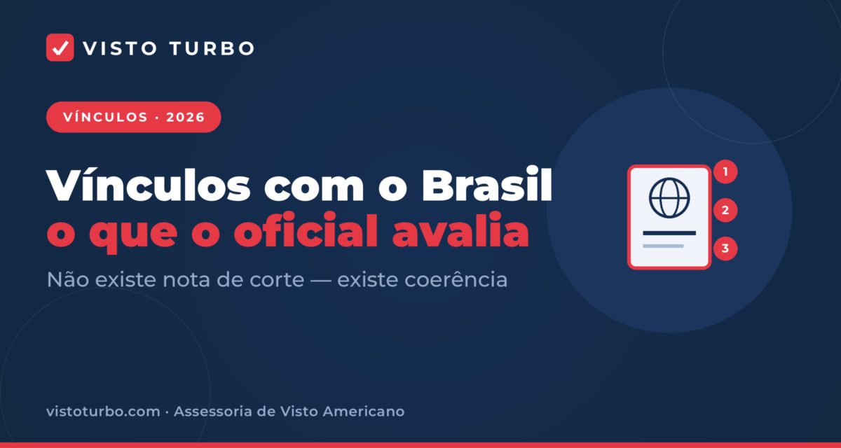 Capa Visto Turbo: o que o oficial consular avalia nos vínculos com o Brasil na entrevista do visto americano