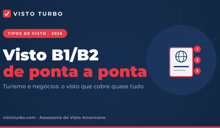 Capa Visto Turbo: visto B1/B2, o visto de turismo e negócios, explicado de ponta a ponta