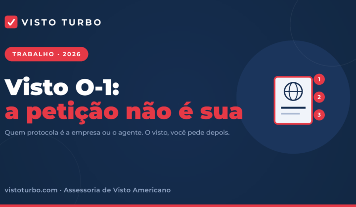 Capa Visto Turbo: visto O-1 de habilidades extraordinárias, com as provas exigidas pelo USCIS, quem faz a petição e a entrevista no Brasil